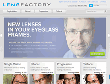 Tablet Screenshot of lensfactory.com